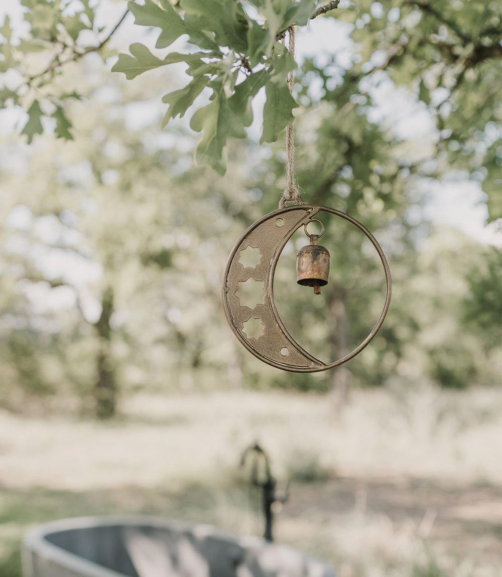 Devani Moon and Stars Bell Wind Chime La Vie Bien Devani Moon and Stars Bell Wind Chime