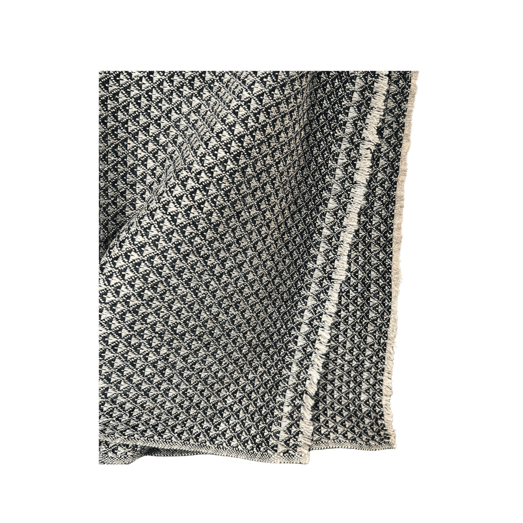 Dhanvi Patterned Cashmere Blanket - Charcoal