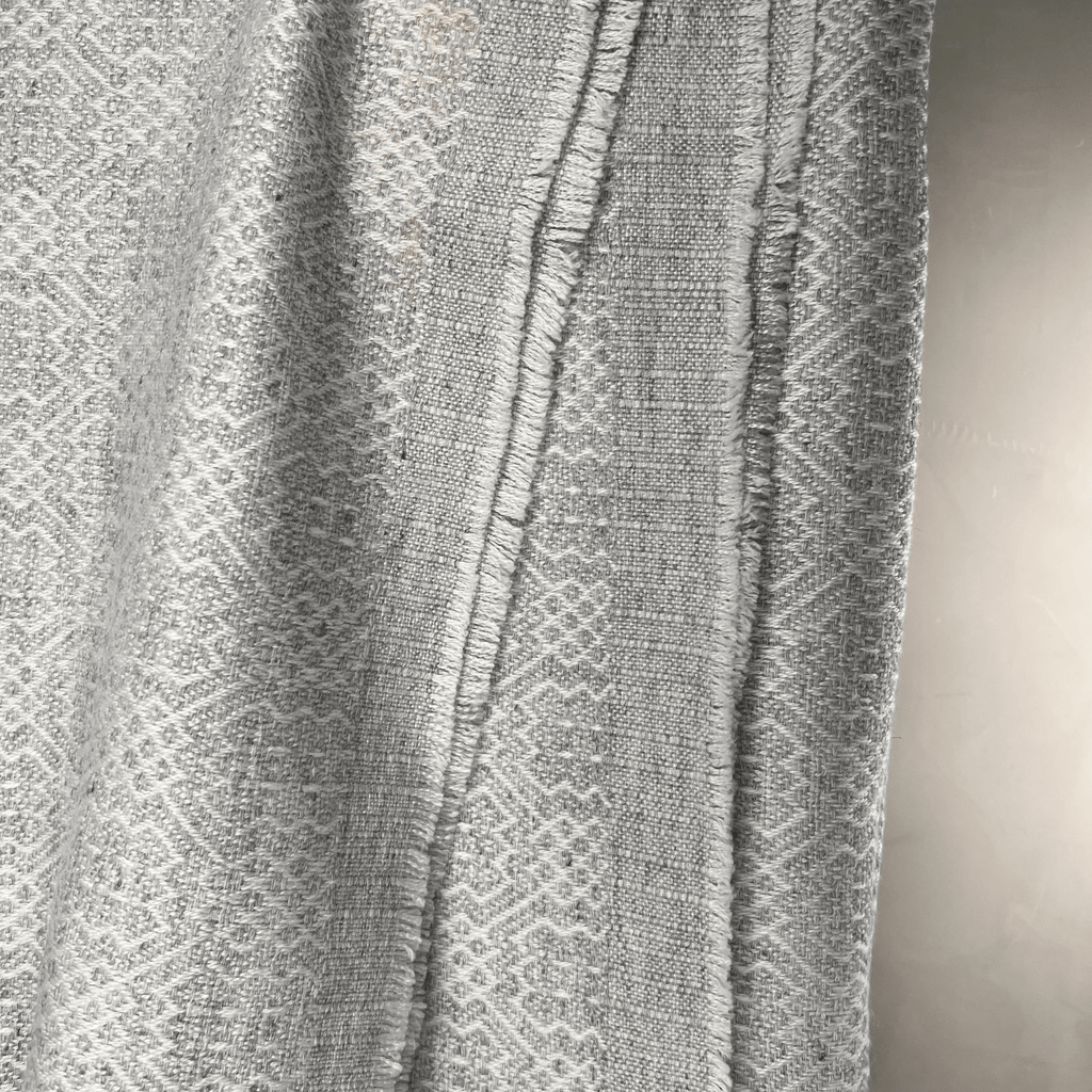 Dhanvi Patterned Cashmere Blanket - Light Grey