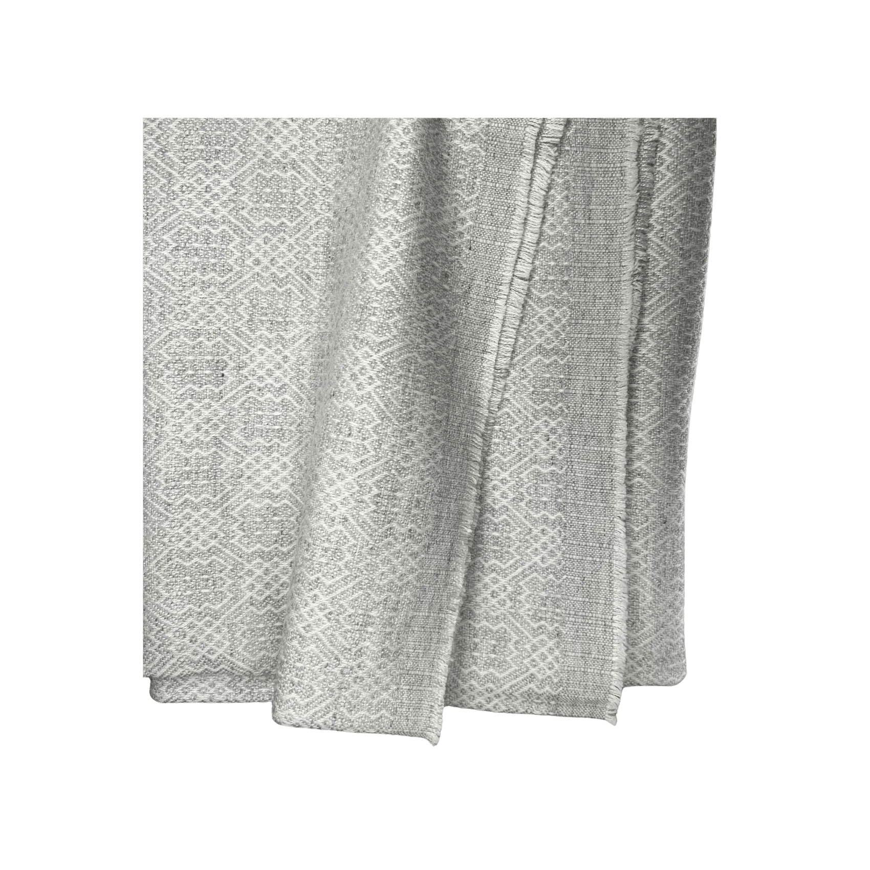 Dhanvi Patterned Cashmere Blanket - Light Grey