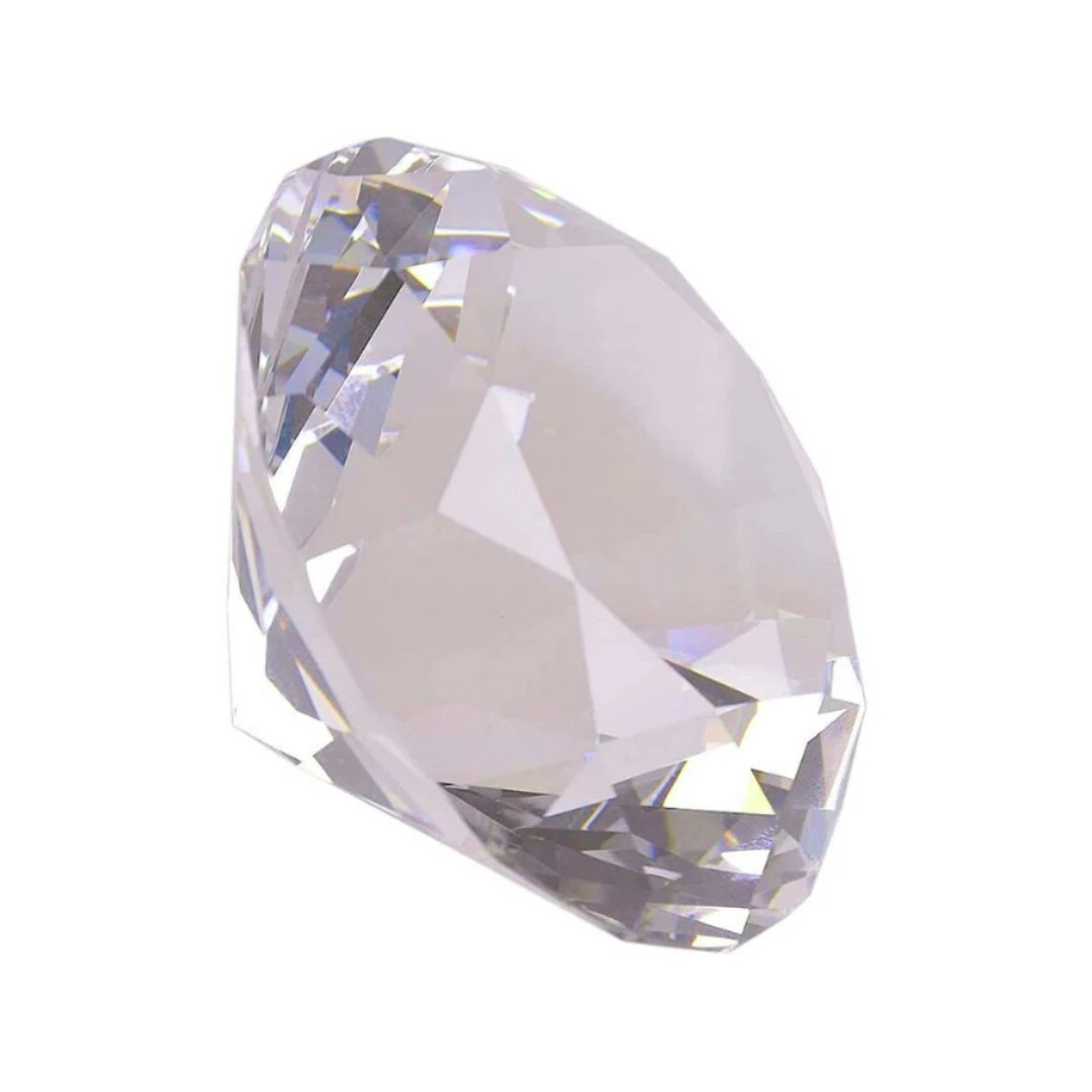 Diamond Bauble Paperweight | Cut Glass | 2.4" Diameter by The Bullish Store