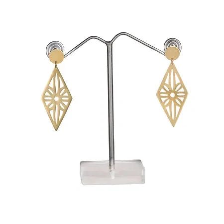 Diamond Cutout Earrings by Ethical Trade Co