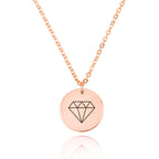 Diamond Engraving Disc Necklace La Vie Bien Diamond Engraving Disc Necklace