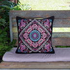 Diamond Flower Embroidered Pillow Cover - Thailand Decor La Vie Bien Diamond Flower Embroidered Pillow Cover - Thailand
