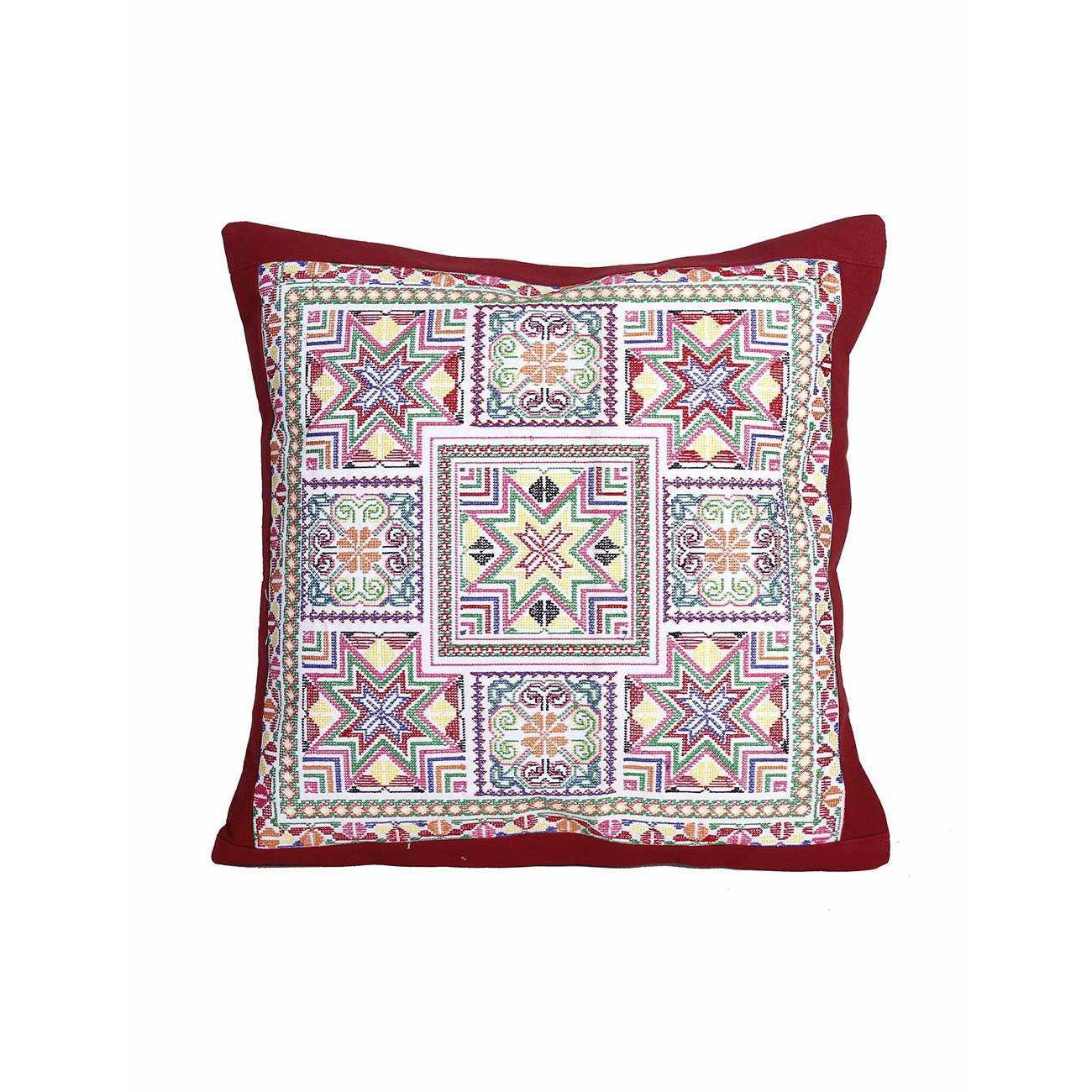 Diamond Flower Embroidered Pillow Cover - Thailand Decor La Vie Bien Diamond Flower Embroidered Pillow Cover - Thailand