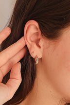 Diamond Hoop Hoops La Vie Bien Diamond Hoop