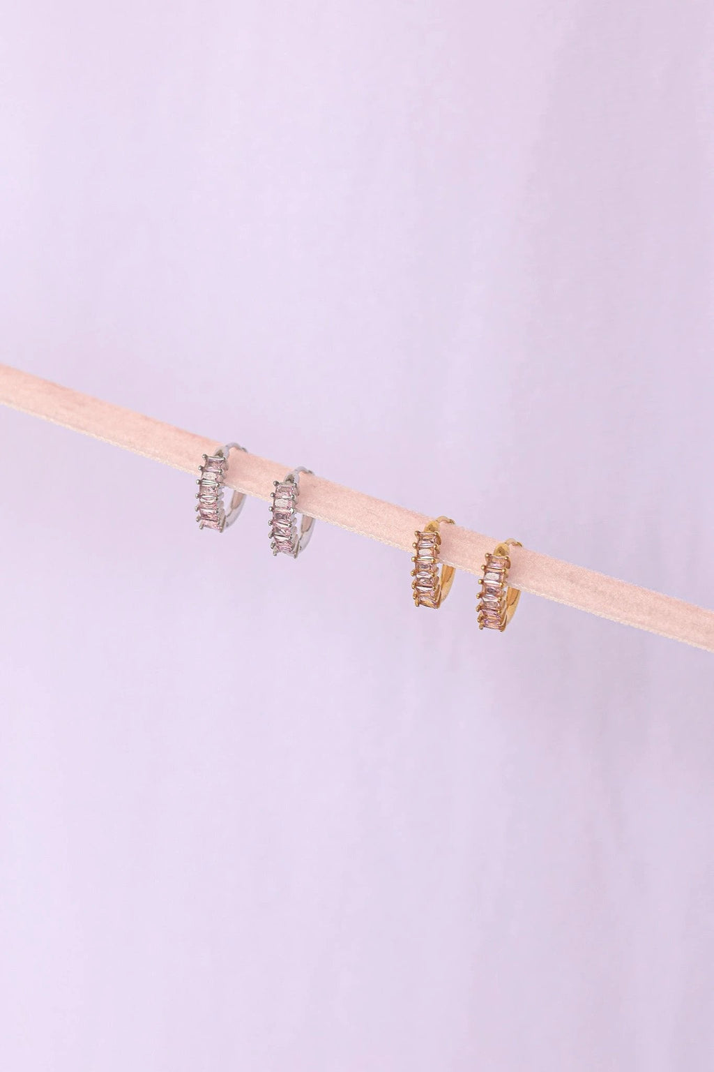Diamond Hoop in Ballet Pink by Rose & Clay