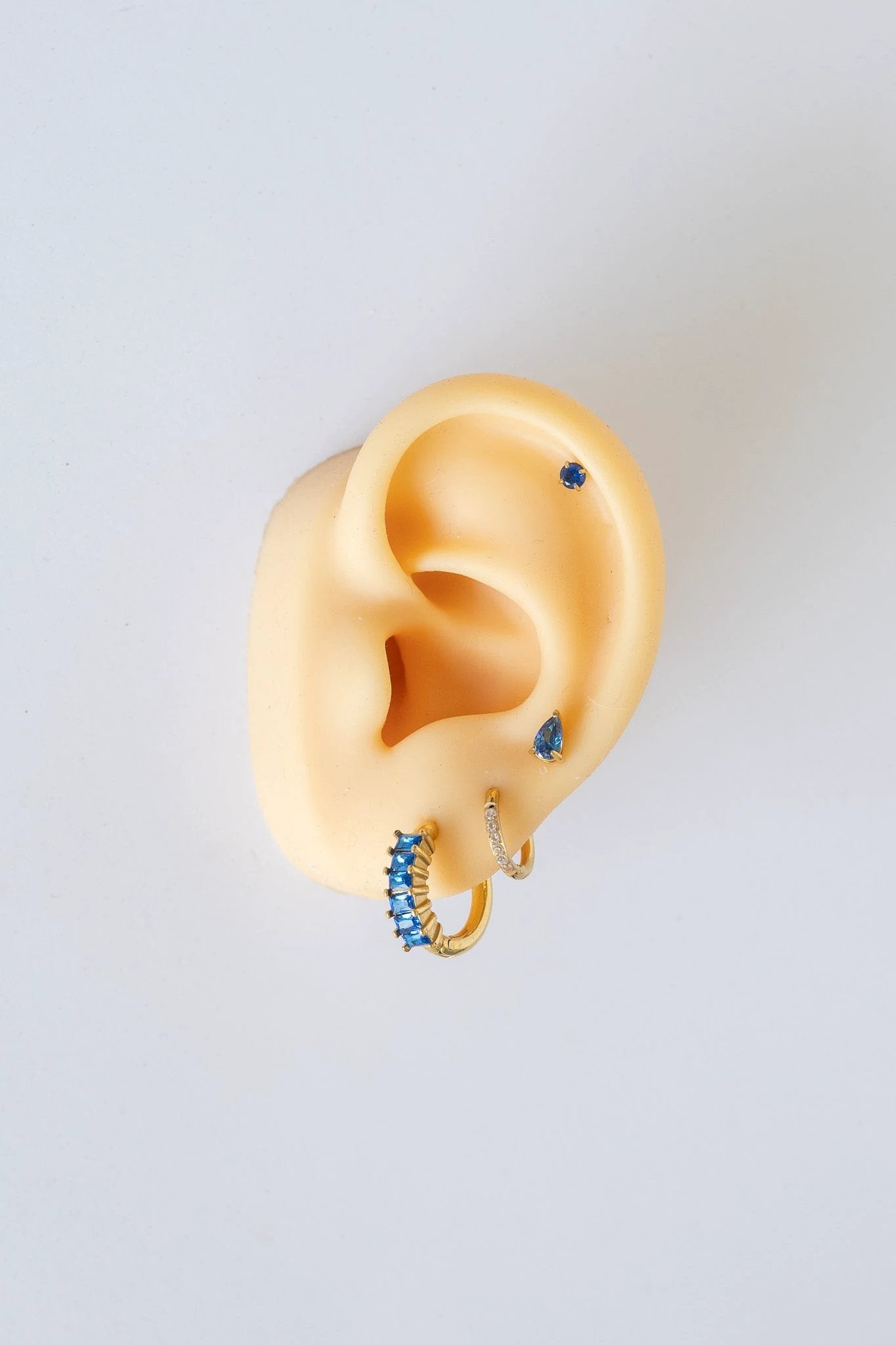 Diamond Hoop in Blue by Rose & Clay