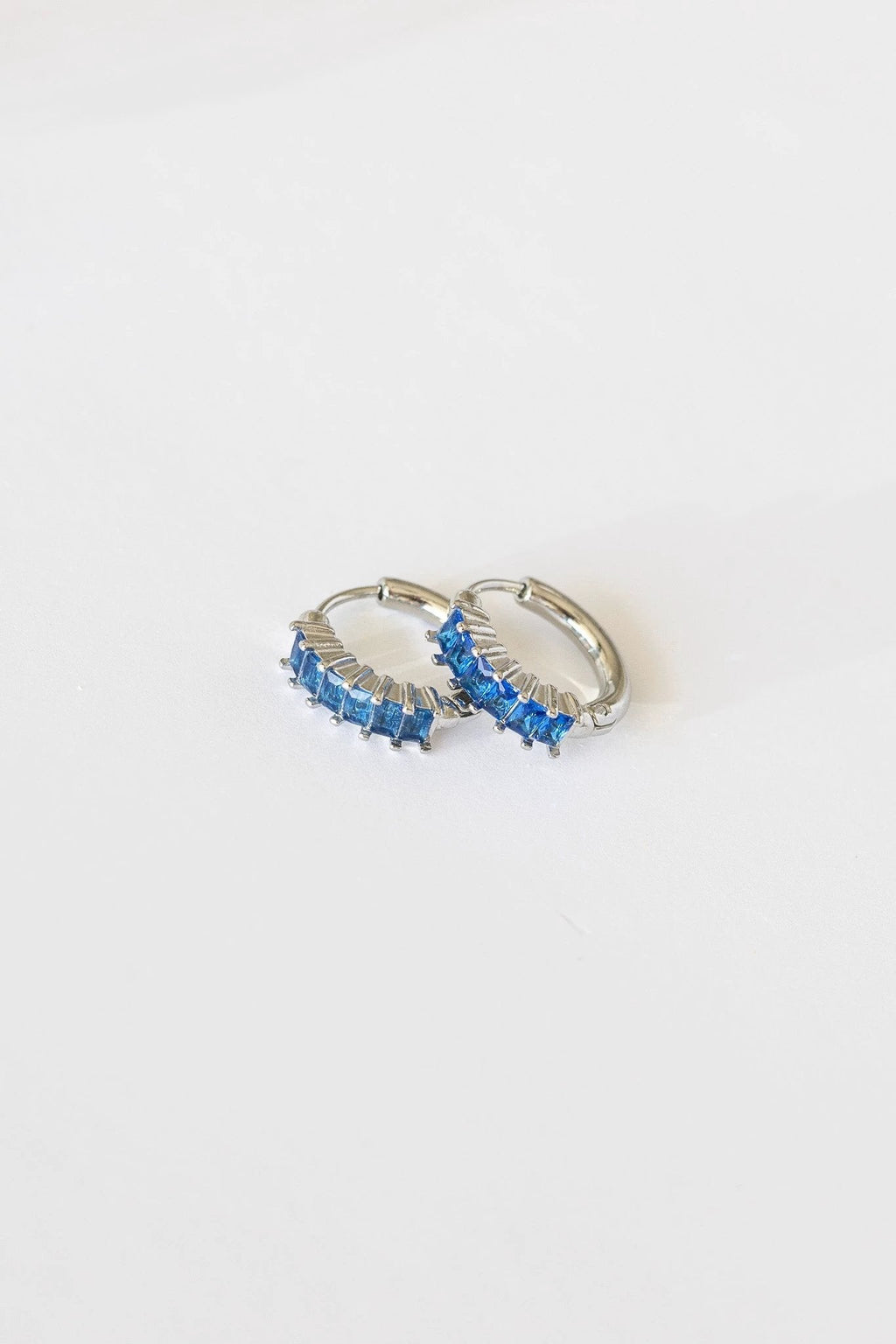 Diamond Hoop in Blue by Rose & Clay