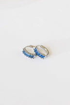 Diamond Hoop in Blue by Rose & Clay