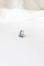 Diamond Hoop in Blue by Rose & Clay