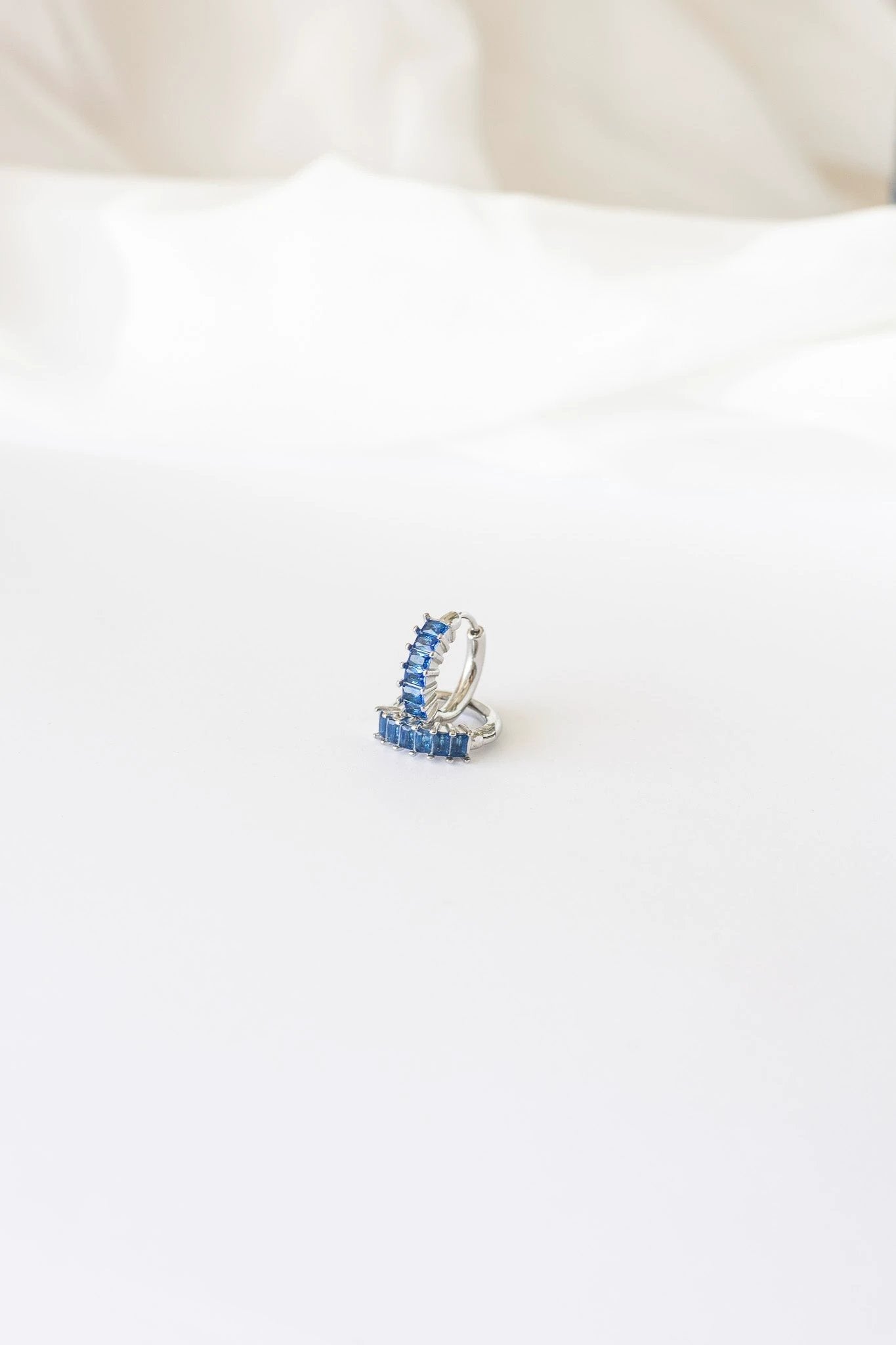 Diamond Hoop in Blue by Rose & Clay