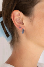 Diamond Hoop in Blue by Rose & Clay