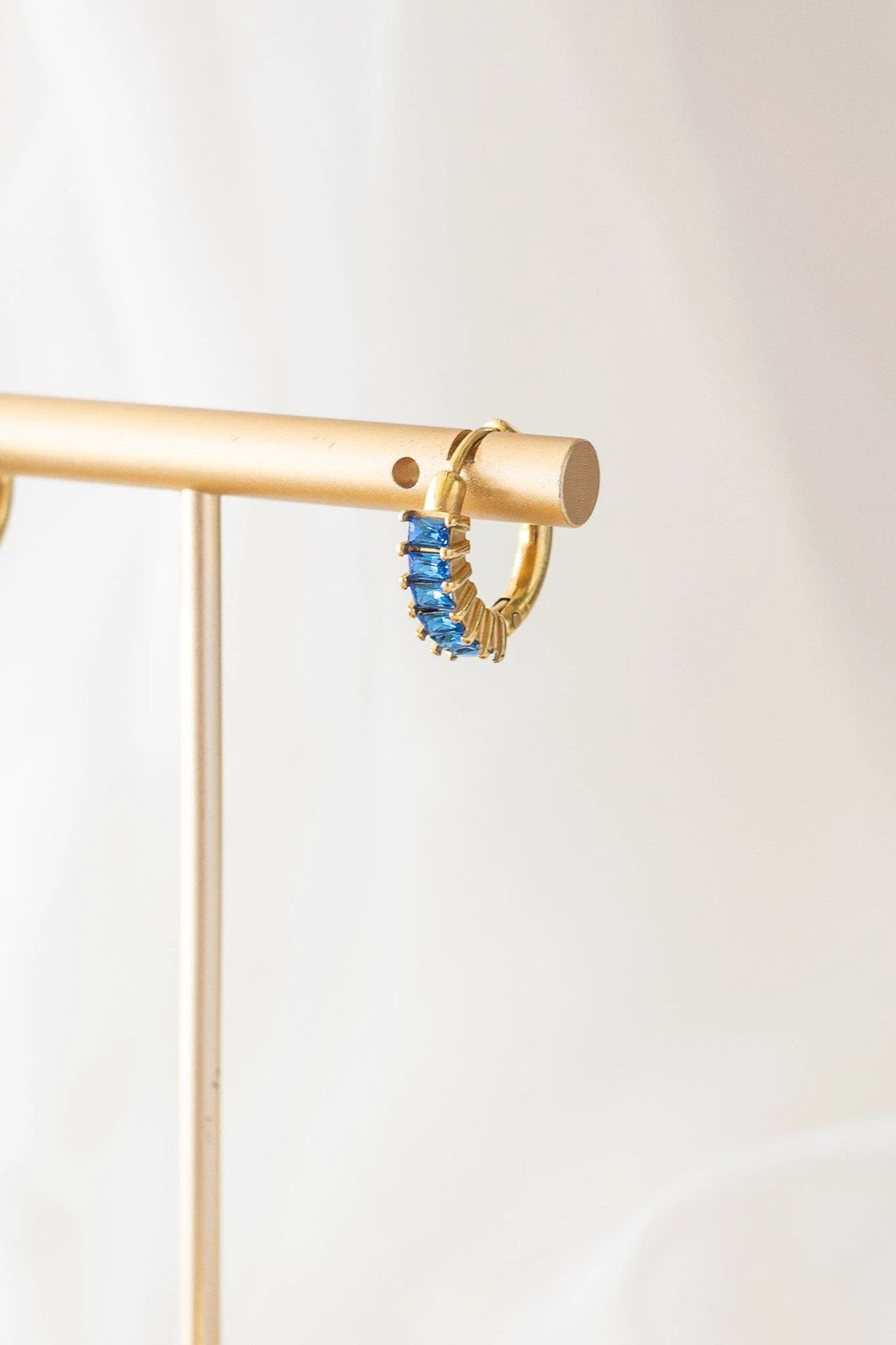 Diamond Hoop in Blue by Rose & Clay