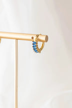 Diamond Hoop in Blue by Rose & Clay