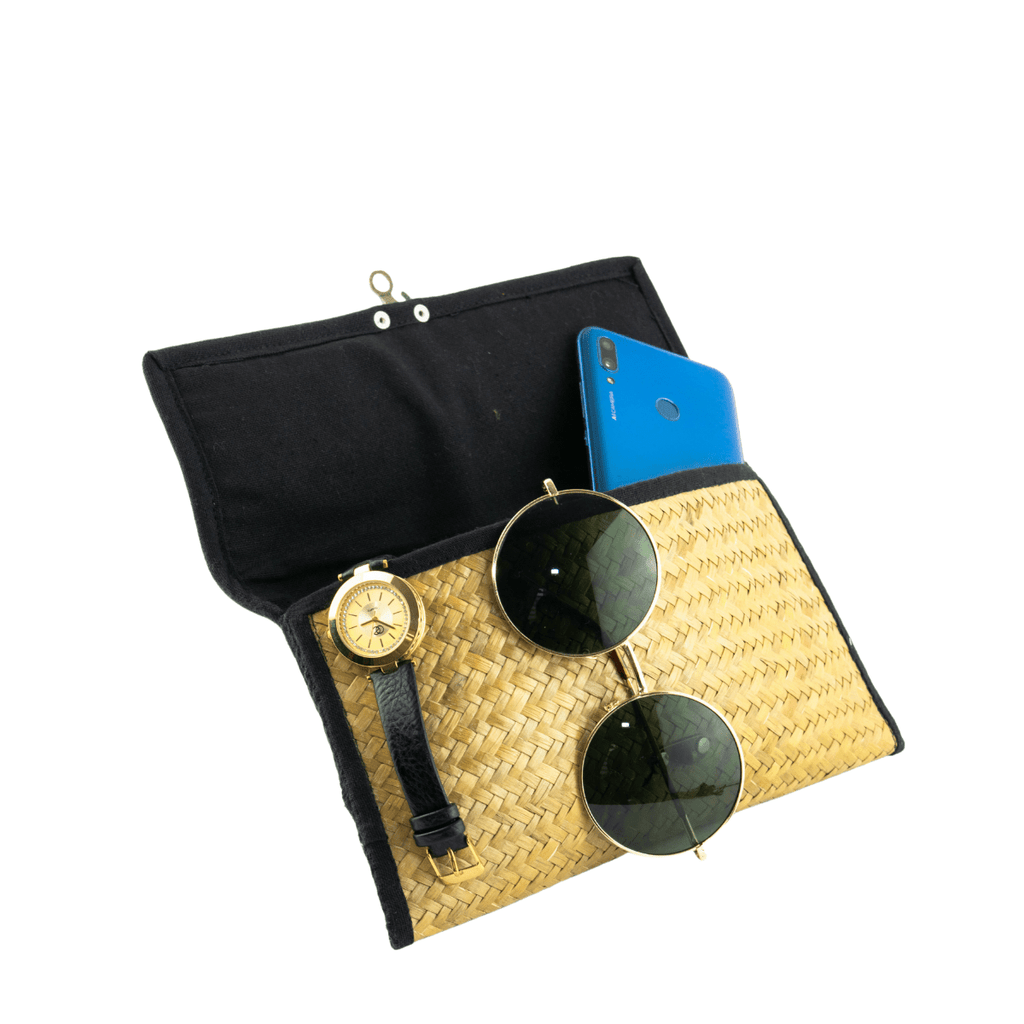 Diamond Rattan Embroidered Clutch - Thailand Bags La Vie Bien Diamond Rattan Embroidered Clutch - Thailand