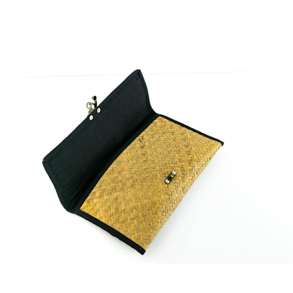 Diamond Rattan Embroidered Clutch - Thailand Bags La Vie Bien Diamond Rattan Embroidered Clutch - Thailand