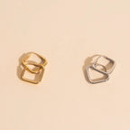 Diamond Rounded Huggie Hoop Earrings by Oh Clementine