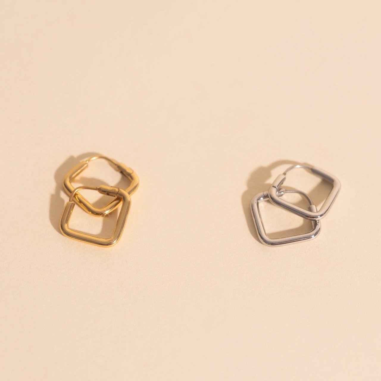 Diamond Rounded Huggie Hoop Earrings by Oh Clementine