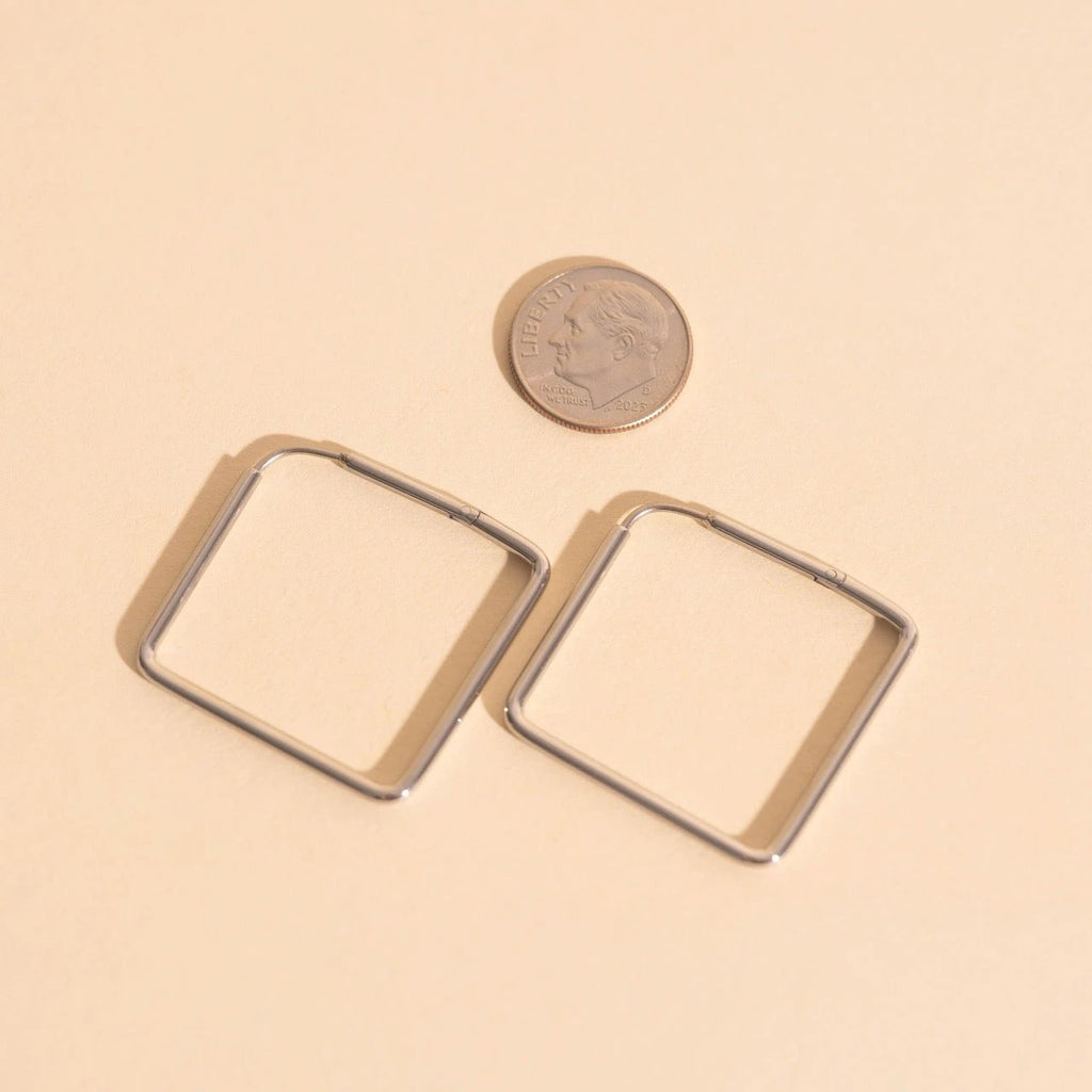 Diamond Rounded Huggie Hoop Earrings by Oh Clementine