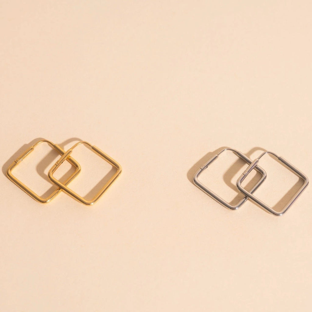 Diamond Rounded Huggie Hoop Earrings by Oh Clementine