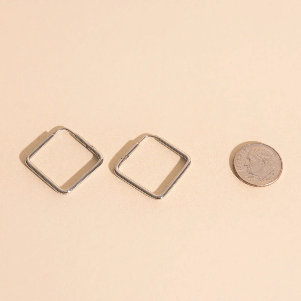 Diamond Rounded Huggie Hoop Earrings by Oh Clementine