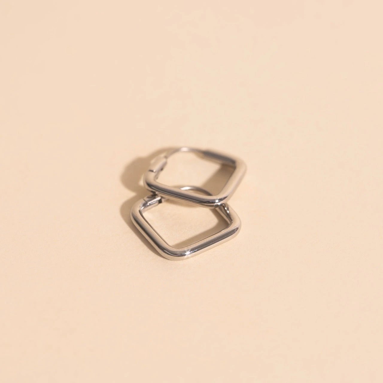 Diamond Rounded Huggie Hoop Earrings by Oh Clementine