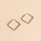Diamond Rounded Huggie Hoop Earrings by Oh Clementine