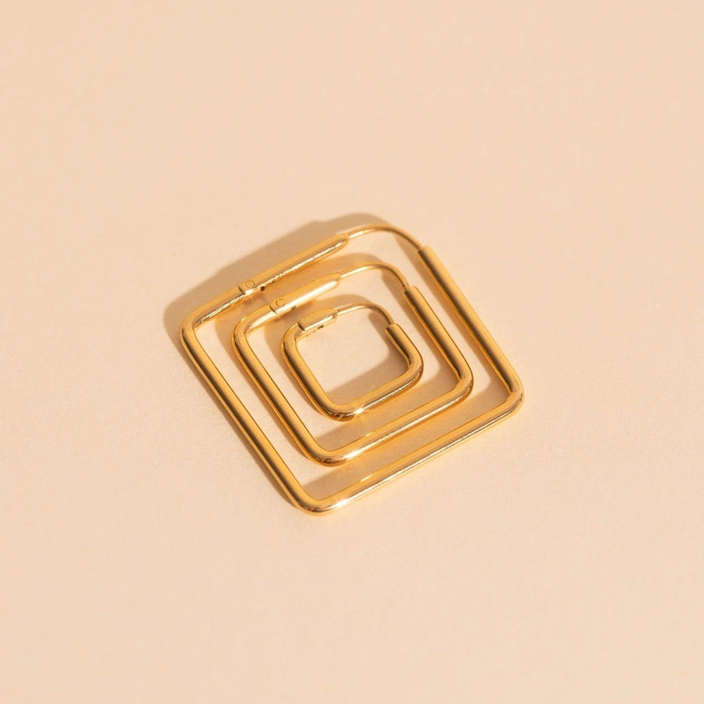Diamond Rounded Huggie Hoop Earrings by Oh Clementine