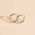 Diamond Rounded Huggie Hoop Earrings by Oh Clementine