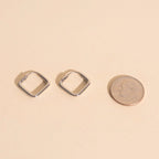 Diamond Rounded Huggie Hoop Earrings by Oh Clementine