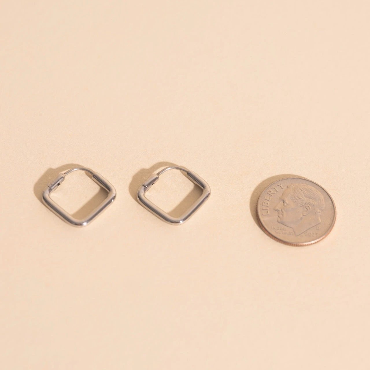 Diamond Rounded Huggie Hoop Earrings by Oh Clementine