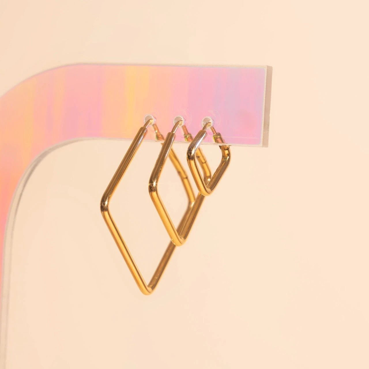 Diamond Rounded Huggie Hoop Earrings by Oh Clementine
