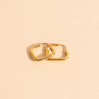 Diamond Rounded Huggie Hoop Earrings by Oh Clementine