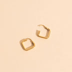 Diamond Rounded Huggie Hoop Earrings by Oh Clementine