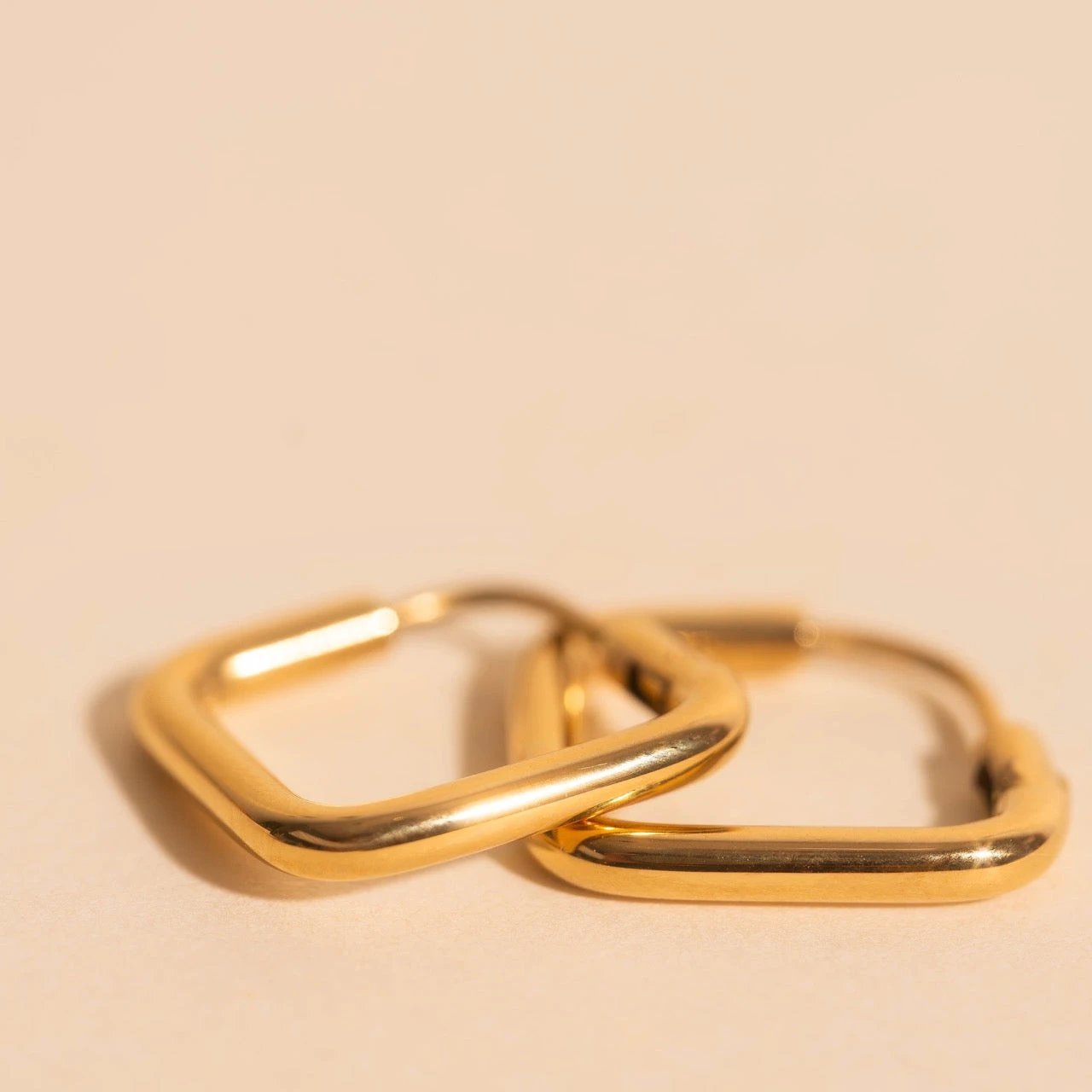 Diamond Rounded Huggie Hoop Earrings by Oh Clementine