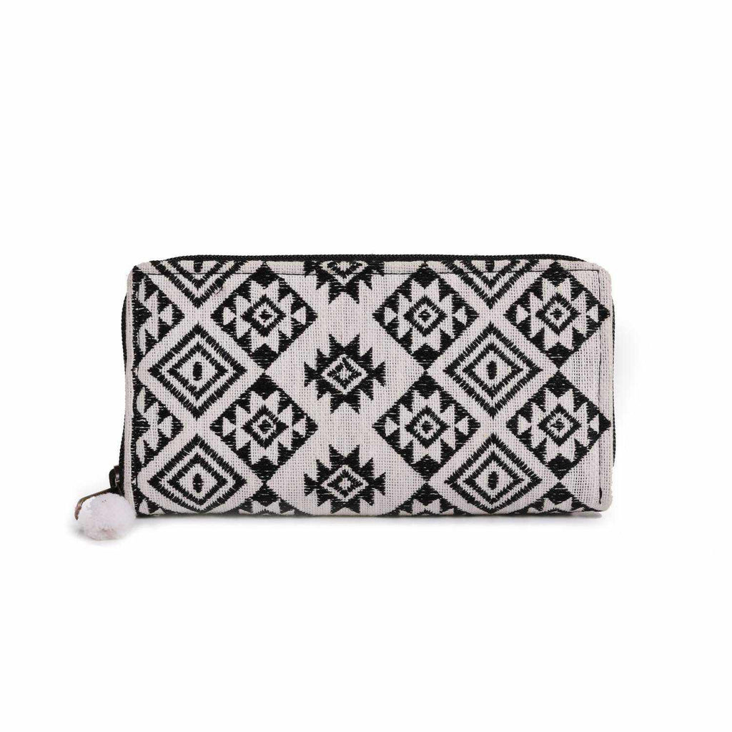 Diamond Star Embroidered Boho Handmade Wallet - Thailand Wallets La Vie Bien Diamond Star Embroidered Boho Handmade Wallet - Thailand