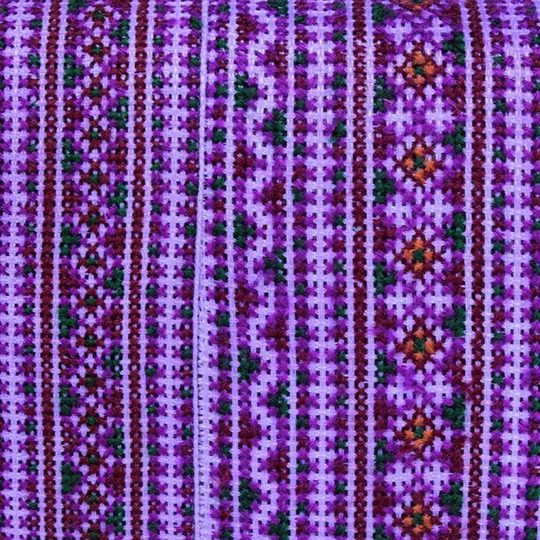 Diamond Upcycled Hmong Textile Cross - stitch Wallet - Thailand Wallets La Vie Bien Diamond Upcycled Hmong Textile Cross - stitch Wallet - Thailand
