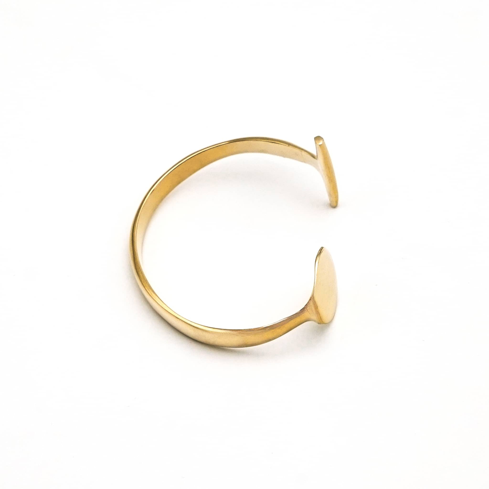 Dice & T - Shaped Ends Cuff Brass Bracelet - Jua Bracelets La Vie Bien Dice & T - Shaped Ends Cuff Brass Bracelet - Jua