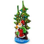 Did Moroz (Santa) and Christmas Tree Hand Carved Ukrainian Wooden Figurine 12.25 Inches Christmas Decor > Carved Wooden Santa La Vie Bien Did Moroz (Santa) and Christmas Tree Hand Carved Ukrainian Wooden Figurine 12.25 Inches
