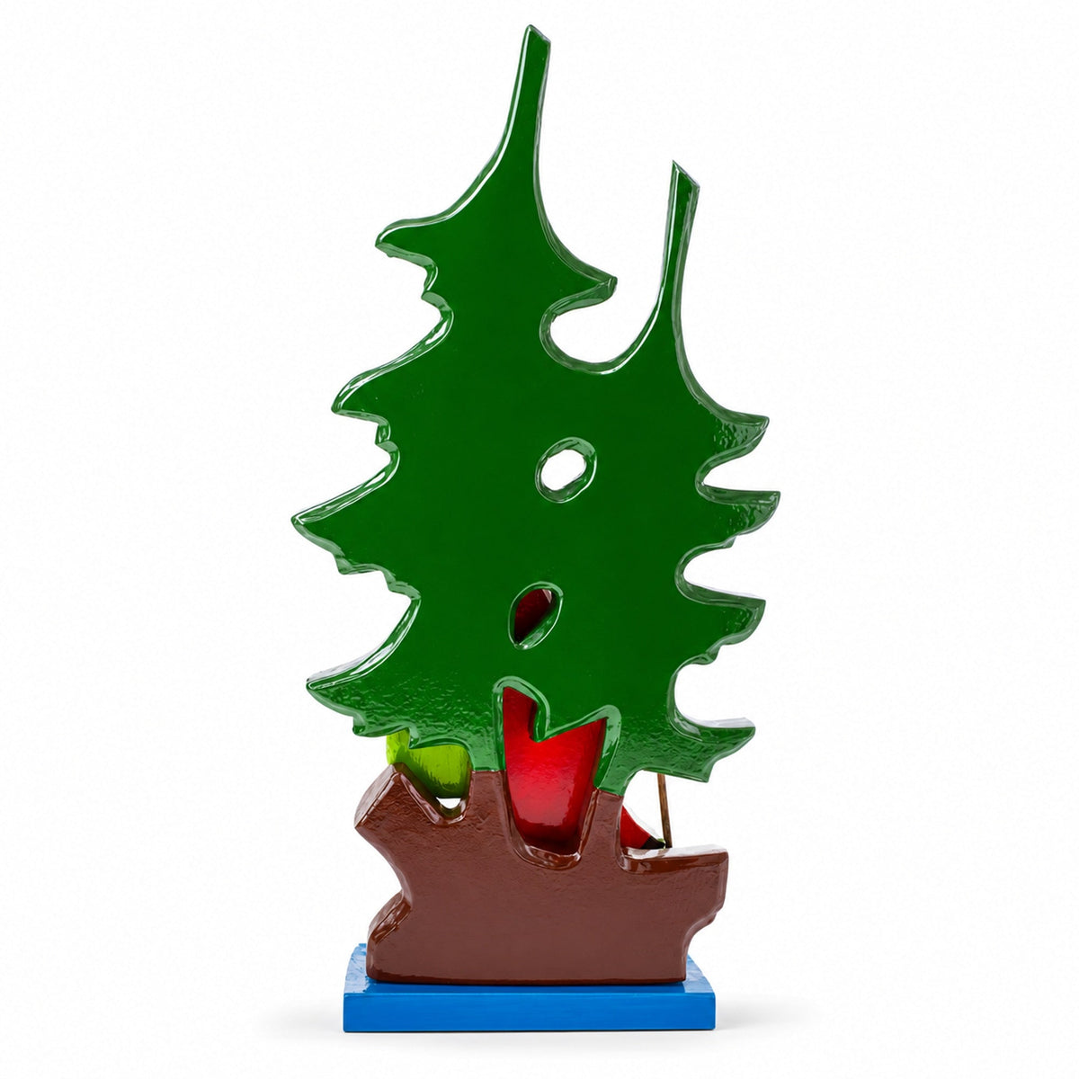 Did Moroz (Santa) and Christmas Tree Hand Carved Ukrainian Wooden Figurine 12.25 Inches Christmas Decor > Carved Wooden Santa La Vie Bien Did Moroz (Santa) and Christmas Tree Hand Carved Ukrainian Wooden Figurine 12.25 Inches