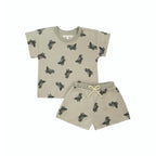 Dinosaur Cotton 2pc Short Set Sets La Vie Bien Dinosaur Cotton 2pc Short Set