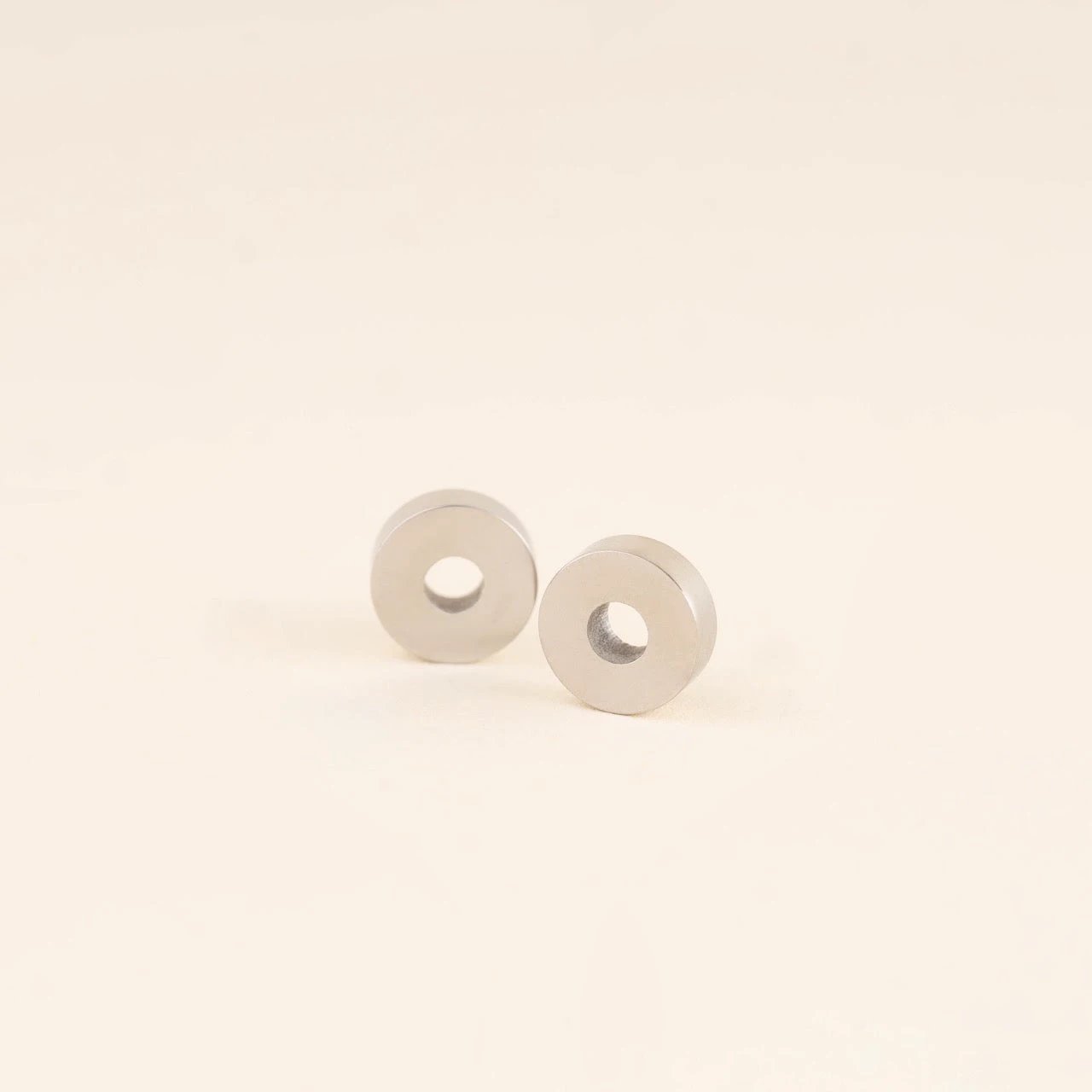 Disc Rounded Huggie Hoop Charms by Oh Clementine