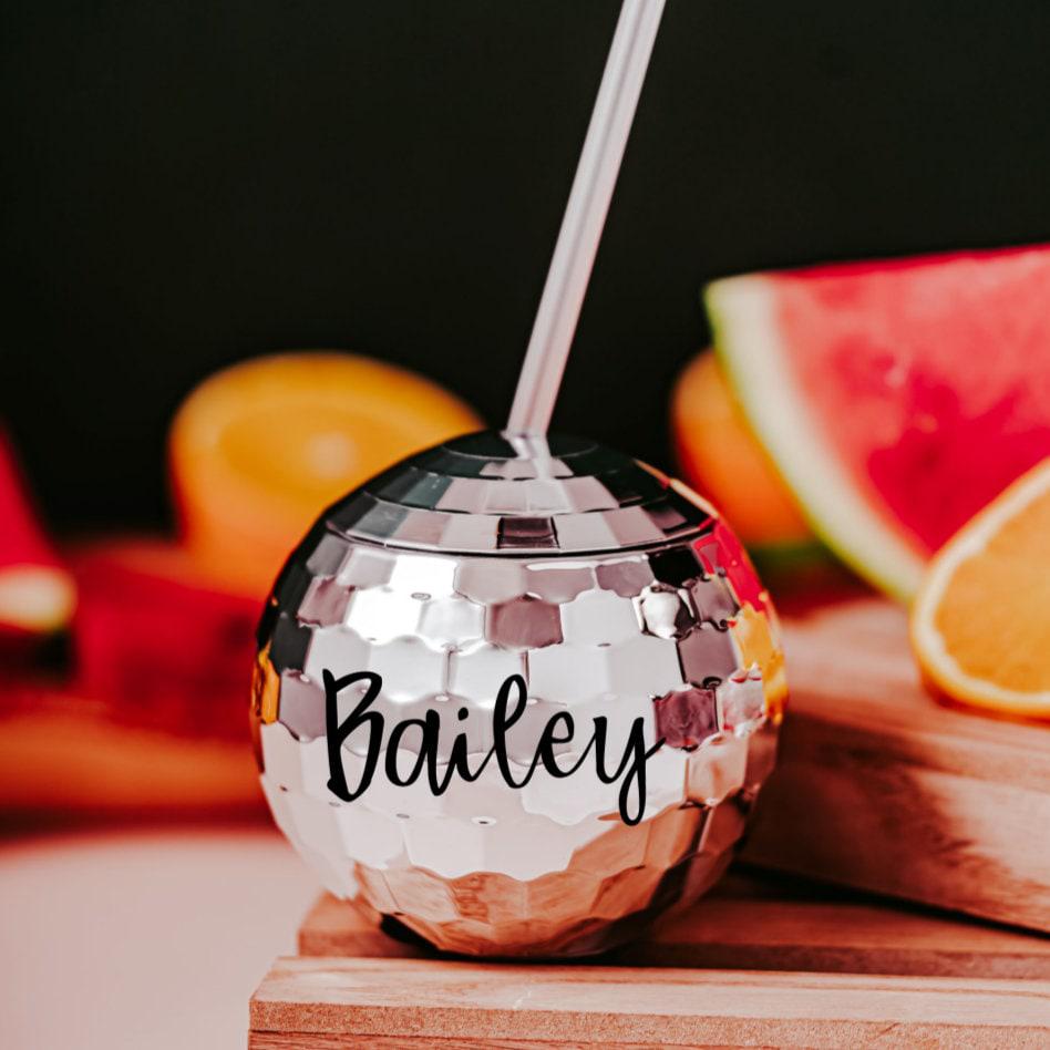 Disco Ball Bridal Party Personalized Tumbler Drinkware La Vie Bien Disco Ball Bridal Party Personalized Tumbler