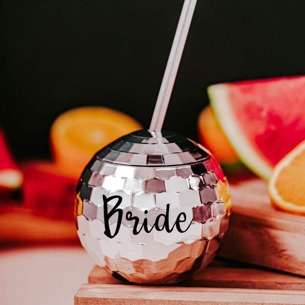 Disco Ball Bridal Party Personalized Tumbler Drinkware La Vie Bien Disco Ball Bridal Party Personalized Tumbler