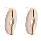 Discus Mother of Pearl Leather Earrings by Barse Jewelry