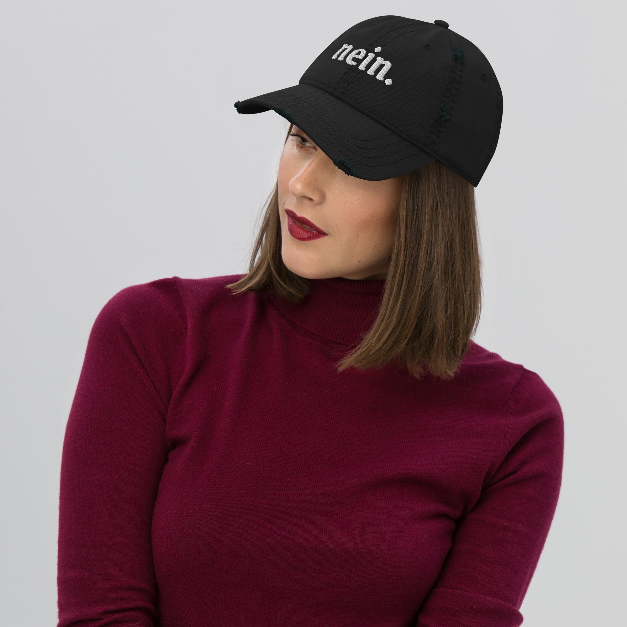 Nein. German embroidered baseball Hat