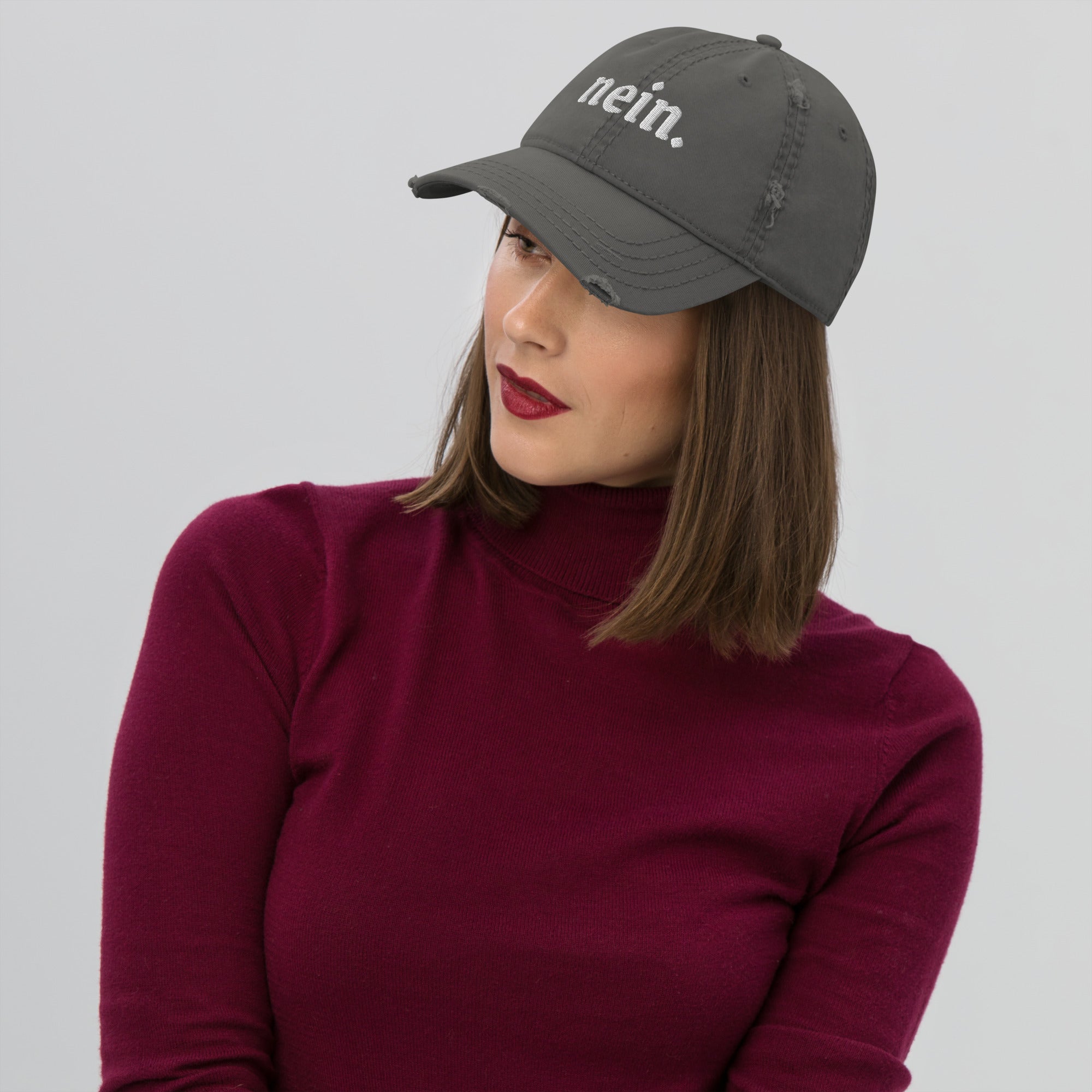 Nein. German embroidered baseball Hat