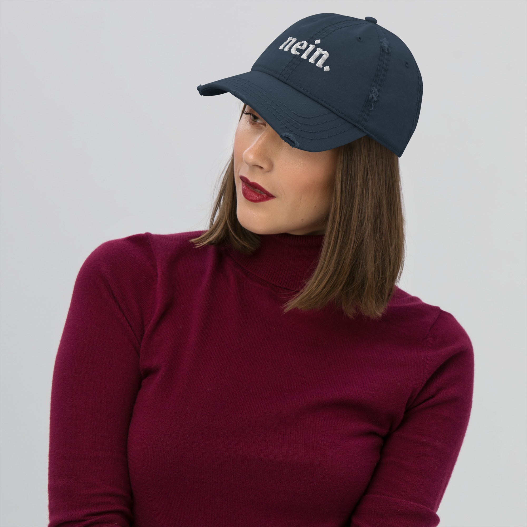 Nein. German embroidered baseball Hat