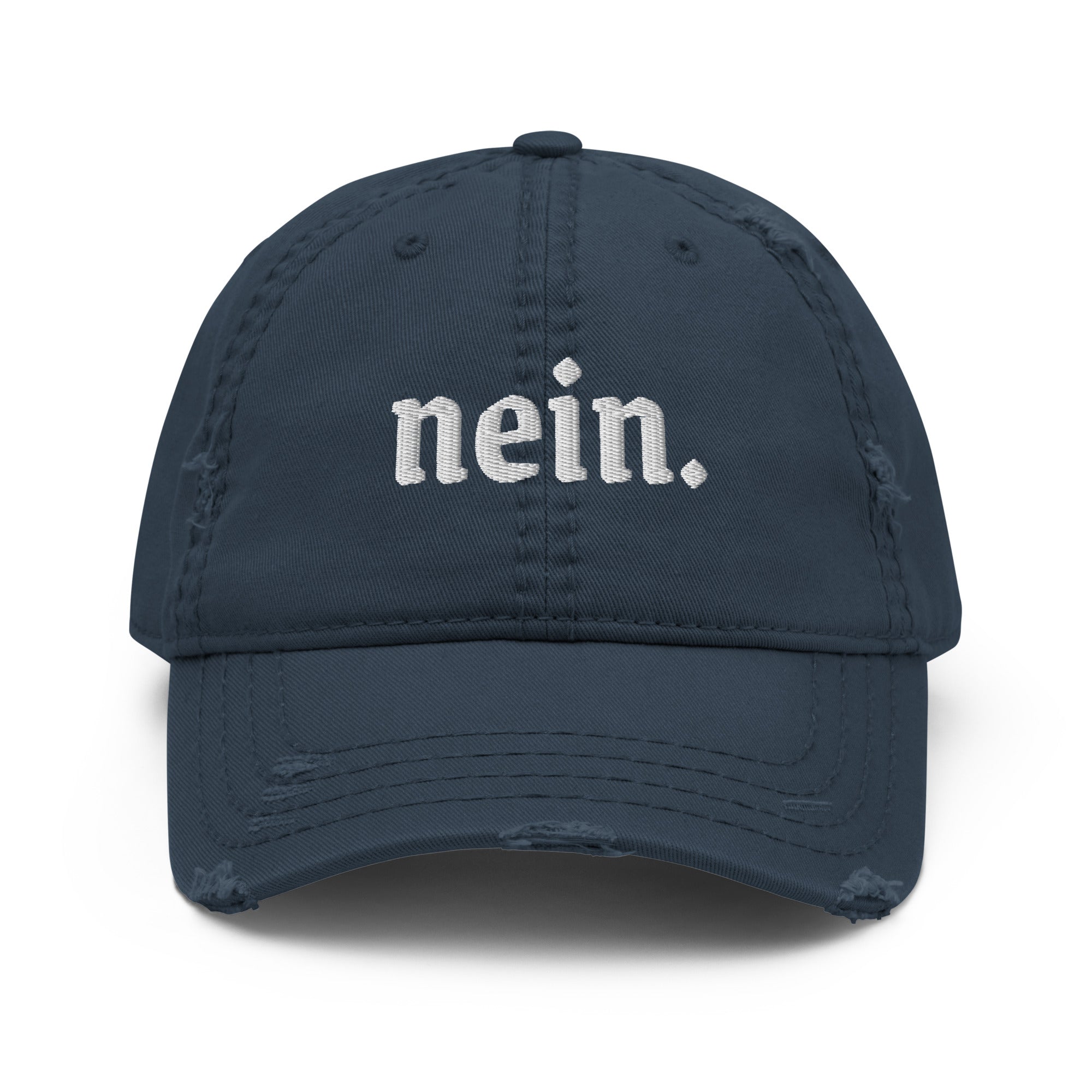 Nein. German embroidered baseball Hat - La Vie Bien - Embroidered hats - Father's Day German - German